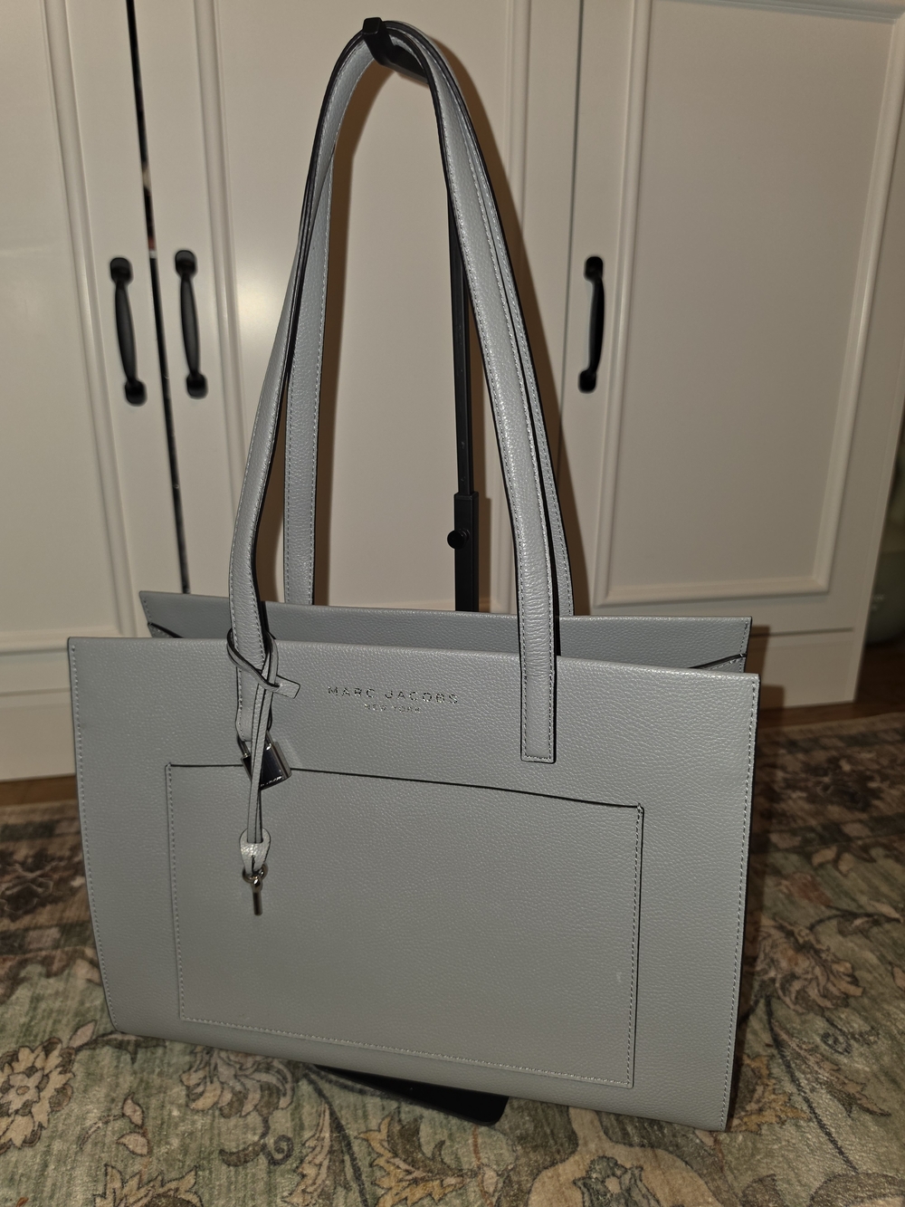 Marc Jacobs  Gray Rock Leather  Work Tote Laptop Bag
